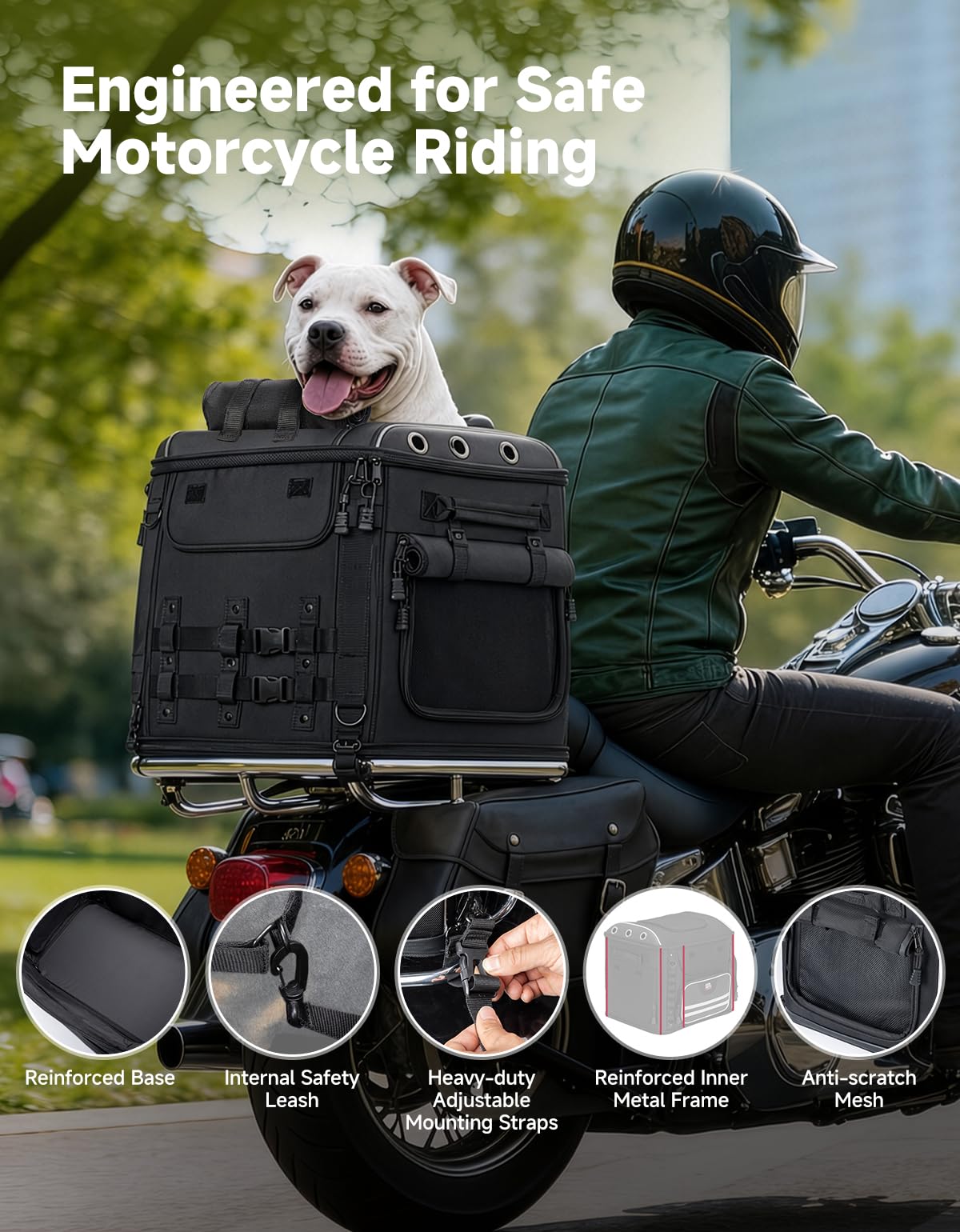 Amazon | KEMIMOTO (ケミモト) バイク用ドッグキャリア 28ポンドまでの